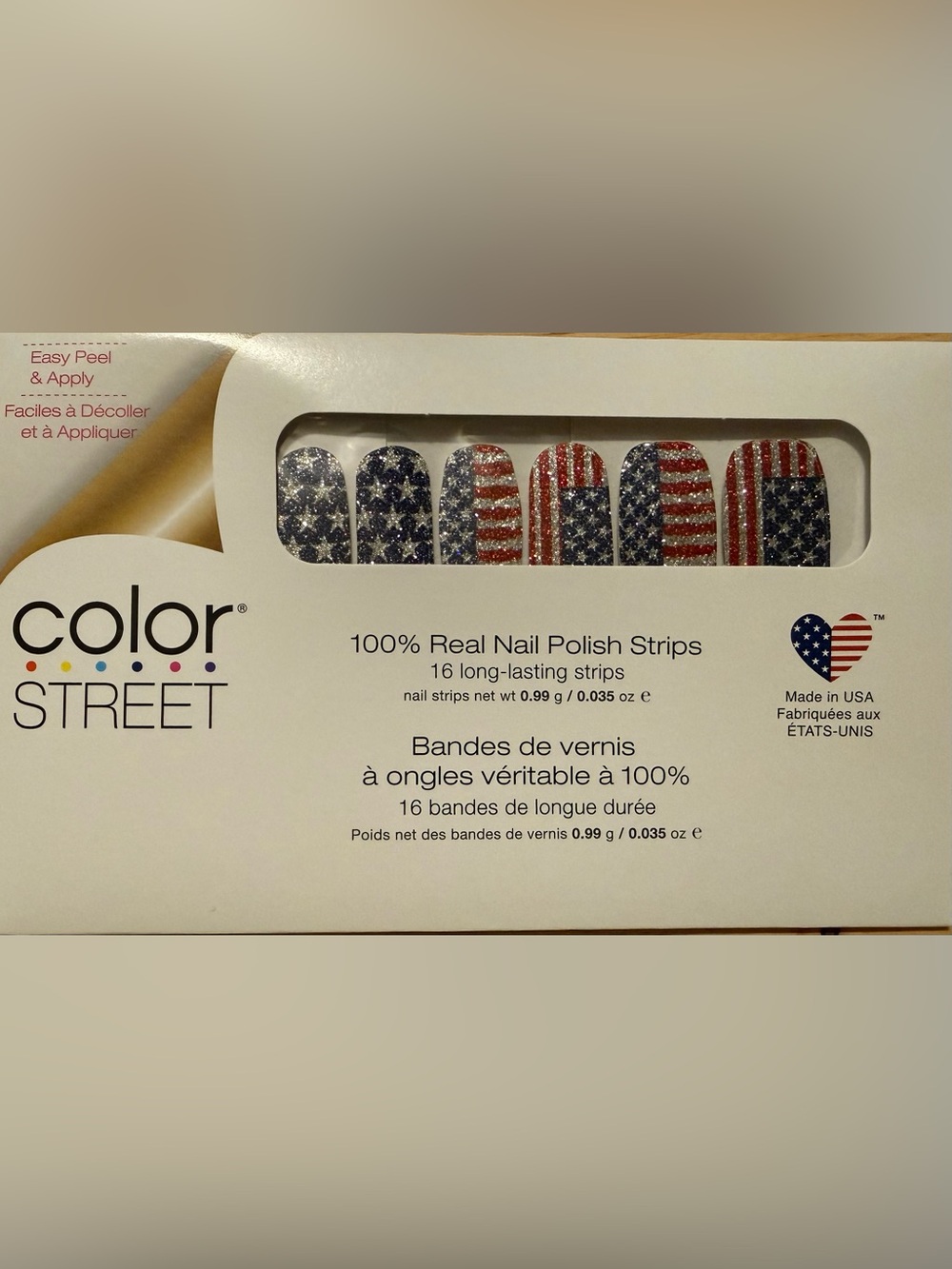Color Street Red, White & Blue Flag Nail Strips by Color Street